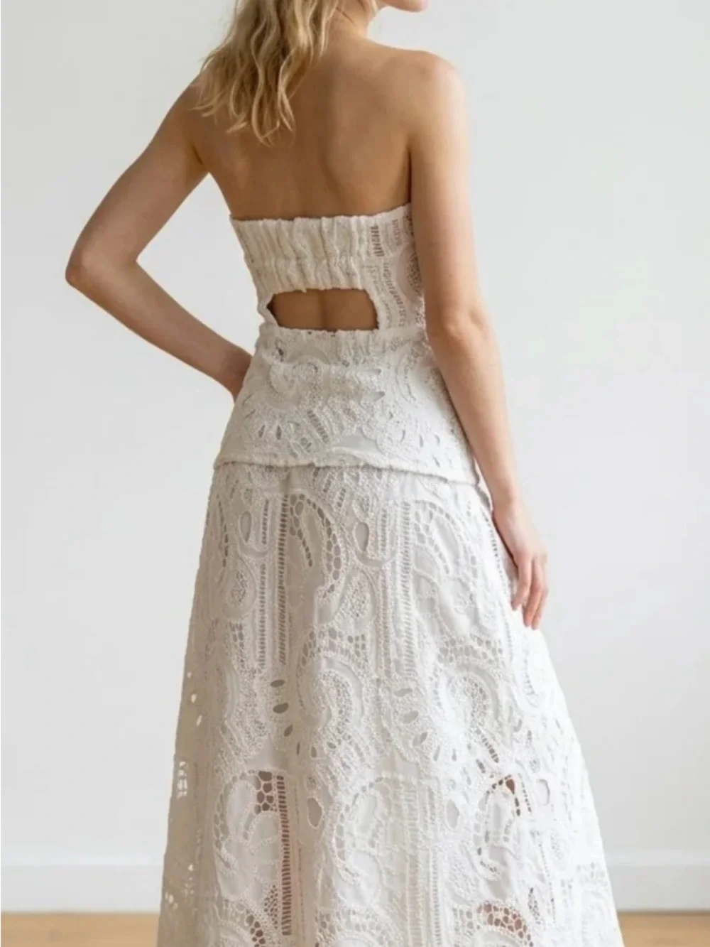 Crochet strapless Midi
